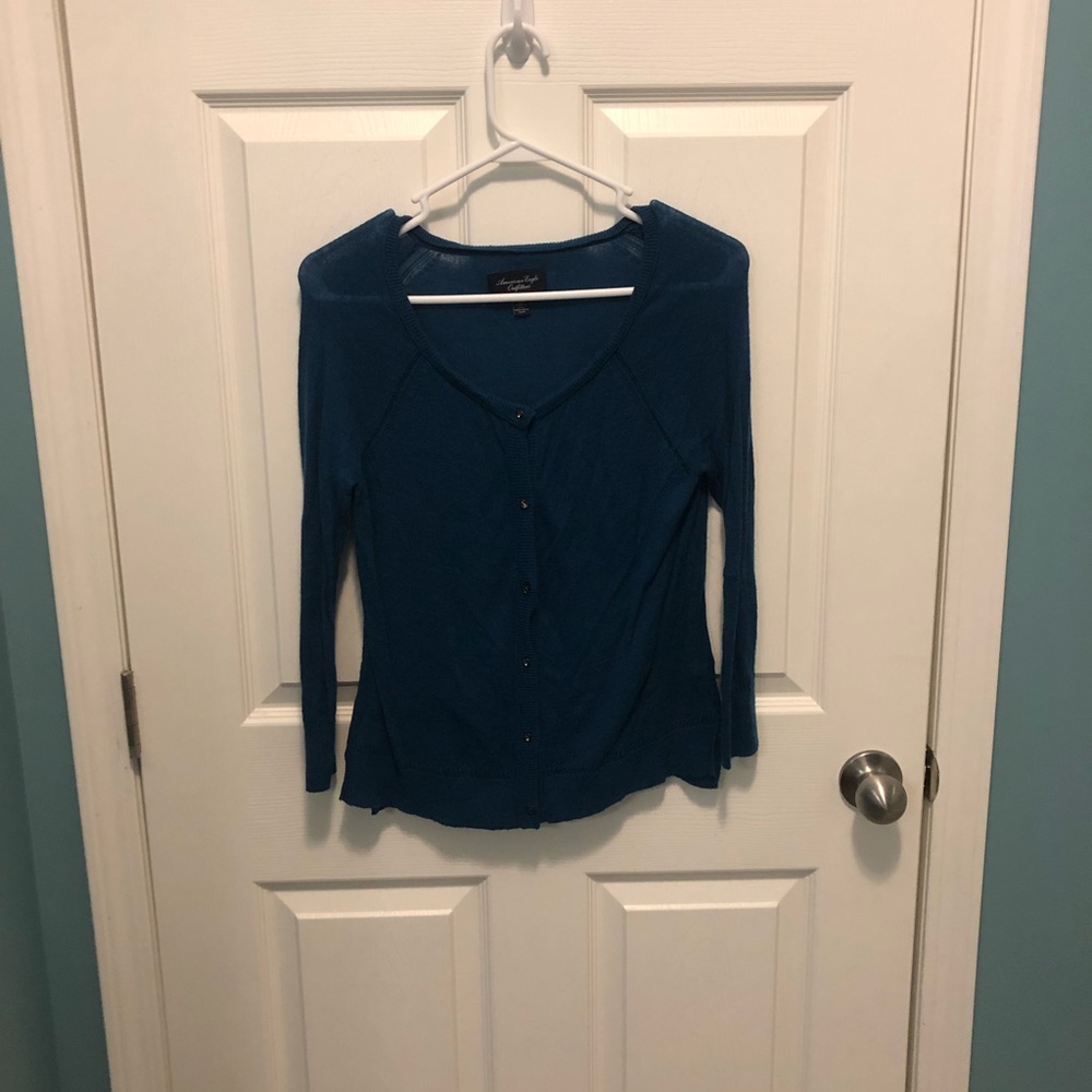 Blue AE cardigan